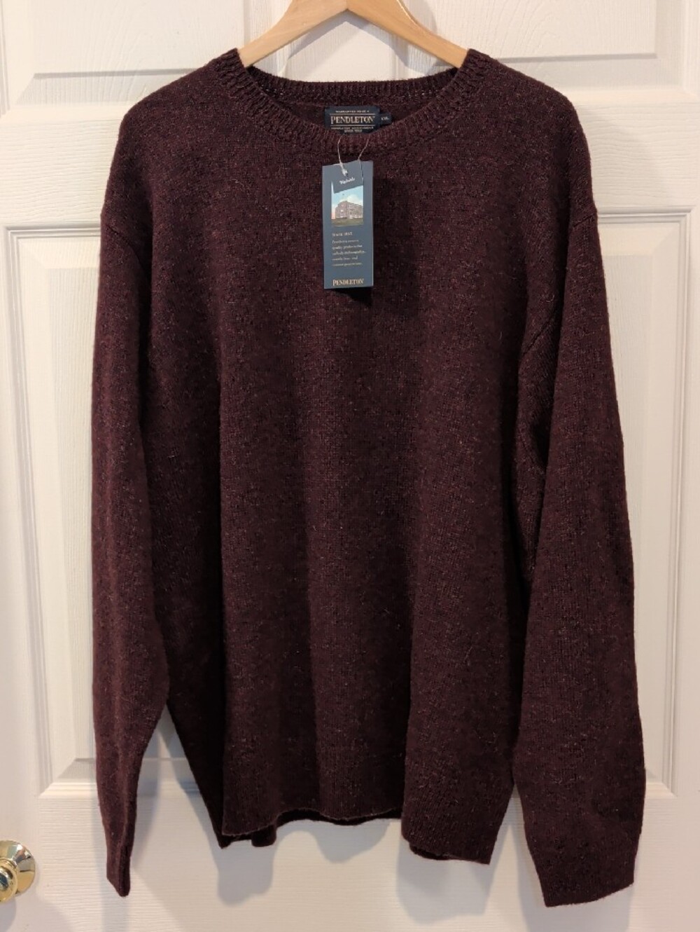 Pendleton Men's Shetland Crewneck Wool Sweater Machine Washable NWT  2XL